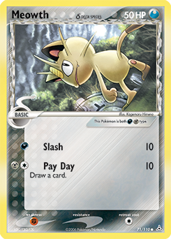 Meowth Reverse Holo - Holon Phantoms
