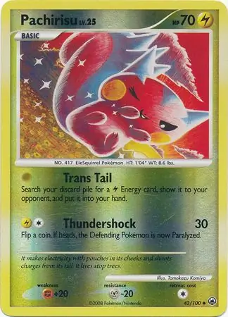 Pachirisu Reverse Holo #43 | Majestic Dawn | CardGrader