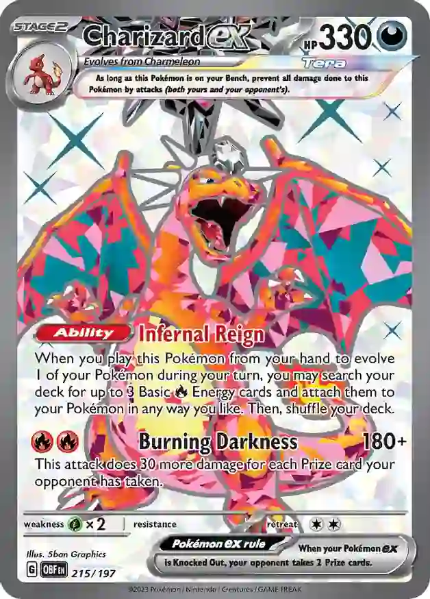 Charizard ex from Obsidian Flames - Pokemon Card