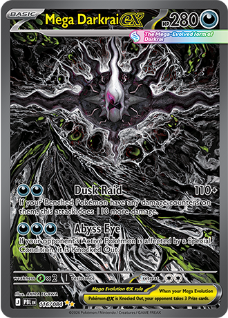 Mega Darkrai ex 116/084 — Pitch Black Pokémon card
