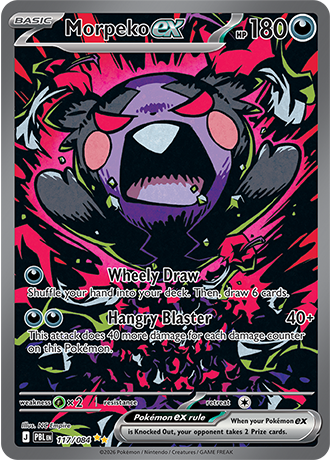 Morpeko ex 117/084 — Pitch Black Pokémon card