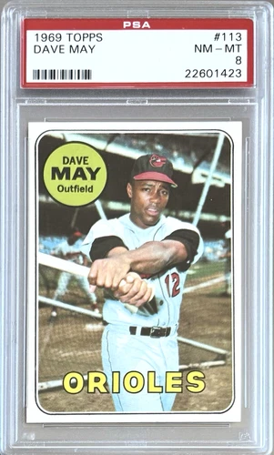 Dave May #113 1969 Topps card