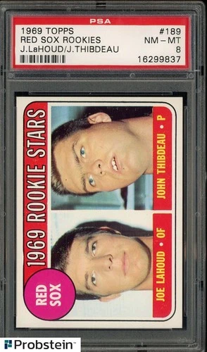 Red Sox 1969 Rookie Stars (Joe Lahoud / John Thibdeau) #189 1969 Topps card