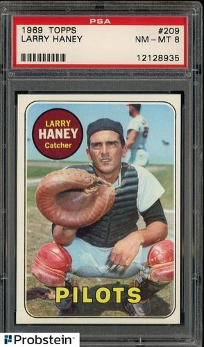 Larry Haney #209 1969 Topps card
