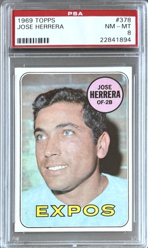 Jose Herrera #378 1969 Topps card