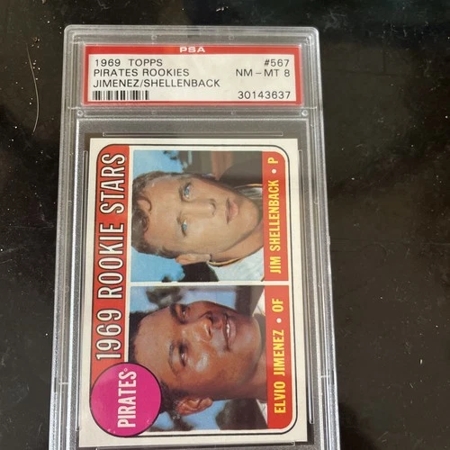 Pirates 1969 Rookie Stars (Elvio Jimenez / Jim Shellenback) #567 1969 Topps card