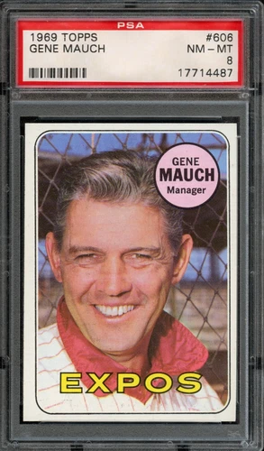 Gene Mauch #606 1969 Topps card