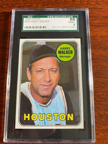 Harry Walker #633 1969 Topps card