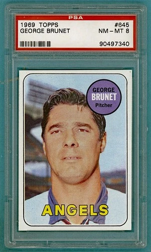 George Brunet #645 1969 Topps card