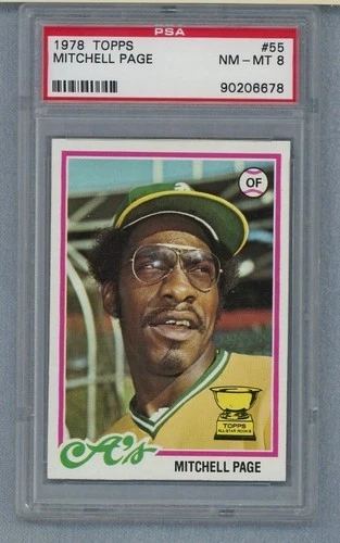 Mitchell Page #55 1978 Topps card