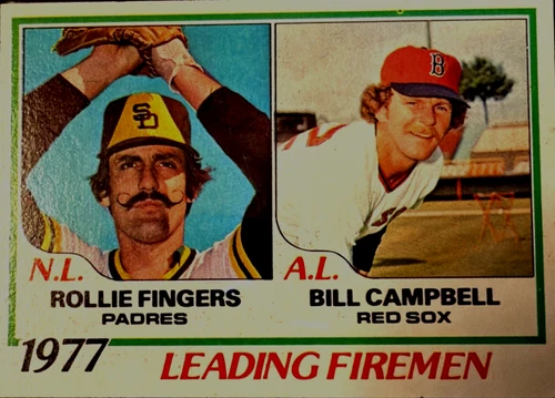 1977 Leading Firemen (Rollie Fingers / Bill Campbell) #208 1978 Topps card