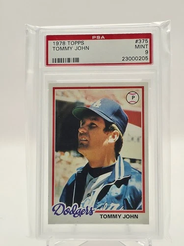 Tommy John #375 1978 Topps card