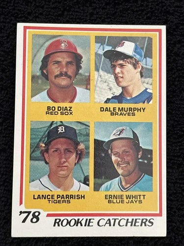 1978 Rookie Catchers (Bo Diaz / Dale Murphy / Lance Parrish / Ernie Whitt) #708 1978 Topps card