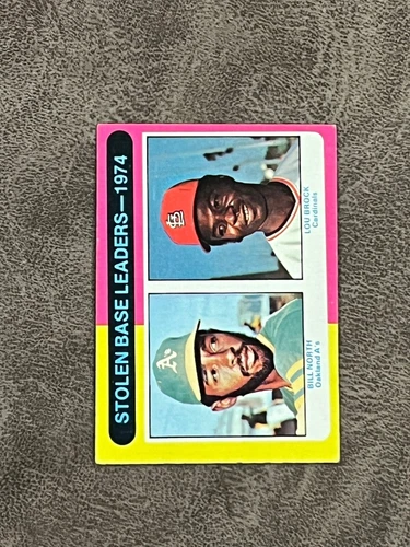 1974 Stolen Base Leaders (Bill North / Lou Brock)?PageIndex=4 #309 1975 Topps card