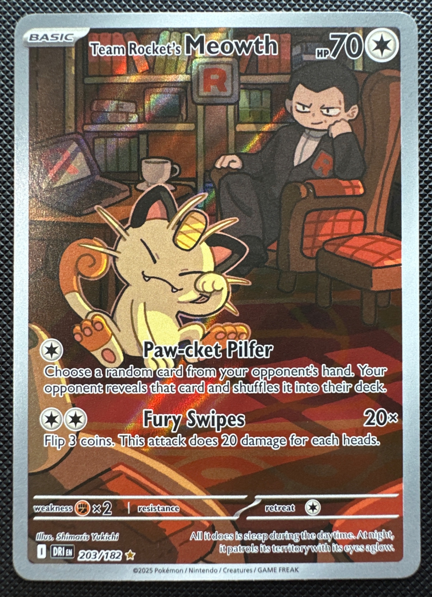 Team Rocket’s Meowth IR 203/182