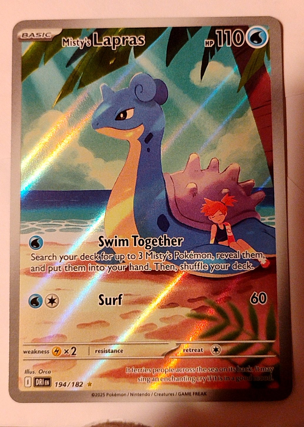 2025 Misty's Lapras 194/182 Destined Rivals Illustration Rare